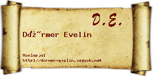 Dörmer Evelin névjegykártya
