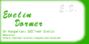 evelin dormer business card